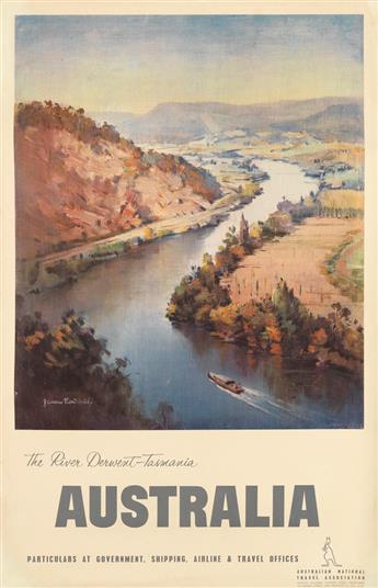 VARIOUS ARTISTS. [AUSTRALIAN TRAVEL.] Group of 5 posters. Each approximately 40x25 inches, 101x63 cm.